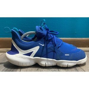 Nike Free 5.0 GS Boy's Size Y5.5 Blue Running AR4143-401 Sneakers